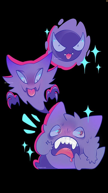 Purple ghost, Poison type, , Art theft HD phone wallpaper