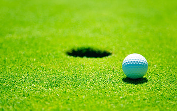 Ball and hole, Golf HD wallpaper