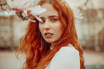 Russian model, red head, beautiful HD wallpaper