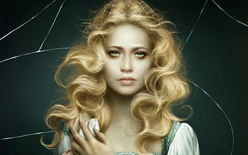 Fantasy girl, art, blonde, melanie delon, fantasy, face, girl HD wallpaper