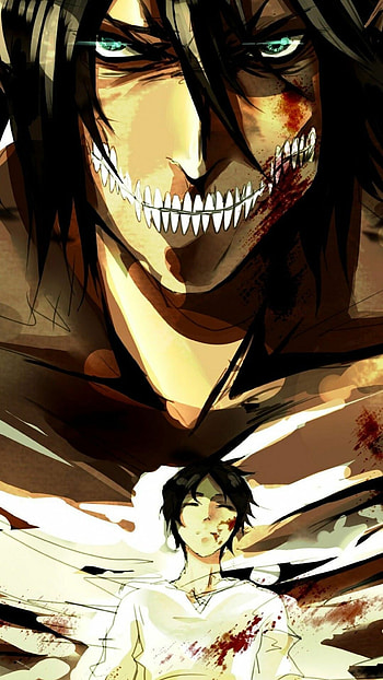 Attack on Titan, Eren Jaeger titan , Powerful transformation, Intense battles HD phone wallpaper