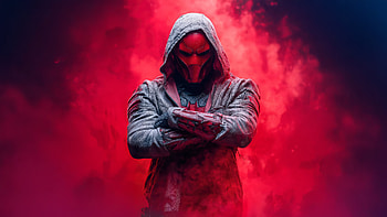 Red Hood Rising Power, red-hood, superheroes, supervillain, artwork, digital-art, art, ai HD wallpaper