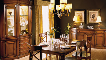 Dining rooms interior, ultra , Elegant settings, Luxury chandeliers HD wallpaper