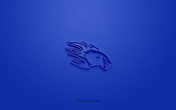 Saint John Sea Dogs, creative 3D logo, blue background, QMJHL, Canadian hockey team, USL League One, New Brunswick, Canada, 3d art, hockey, Saint John Sea Dogs 3d logo HD wallpaper