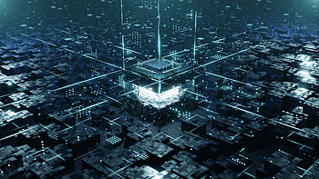 Inside a Micro Chip, Abstract, technology, Sci Fi HD wallpaper
