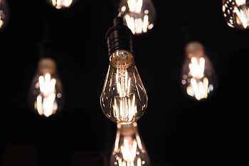 Dark, Shine, Light, Glow, Focus, Light Bulbs HD wallpaper