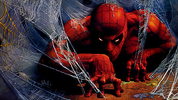 Preview spider man, spiderman, web, art HD wallpaper