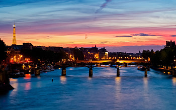Cities, Rivers, Sunset, Paris, City, France, Evening HD wallpaper