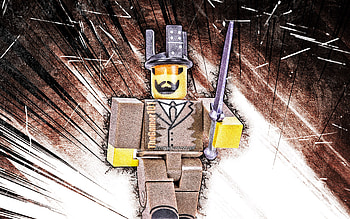 The Gamer101, grunge art, Roblox, fan art, brown abstract rays, Roblox characters, The Gamer101 Roblox HD wallpaper
