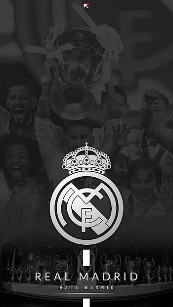 Real Madrid, Black And White, Theme Background HD phone wallpaper