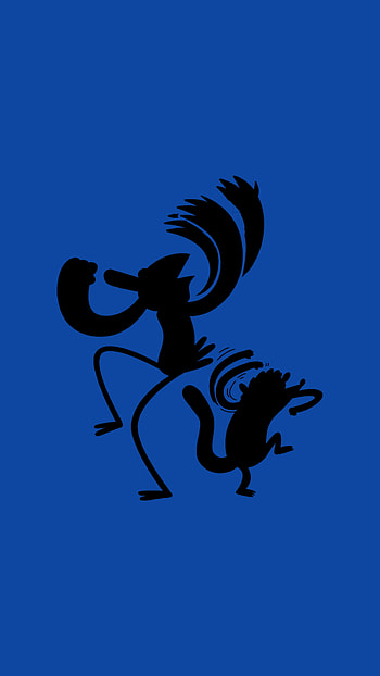 regular show, cartoon, minimalista, azul, desenho, arte HD phone wallpaper