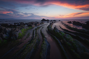 Nature, Sea, Shore, Bank, Spain, Barrick, Turbidite Layers, Tourbide Layers HD wallpaper