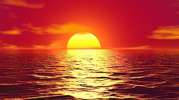 Sunset, nature, water, ocean HD wallpaper