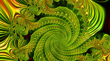 Fractal Art for your - Trippy, spiral, green, psychedelic, trippy, Abstract, fractal, abstract green HD wallpaper