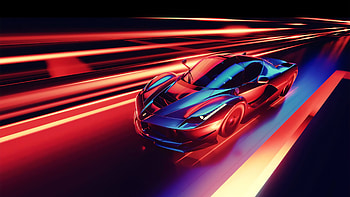 CGI art, Ferrari, sports car HD wallpaper