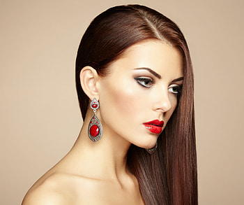 Red Lips, eyes, beautiful, long hair, beauty, woman, lady, face, lips, hair, sensual, female HD wallpaper