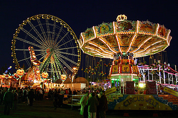 Fun Fair, Schueberfouer, Luxembourg City, August tradition HD wallpaper