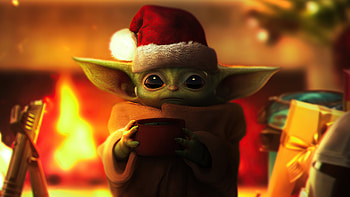 Christmas Grogu , the-mandalorian, tv-shows, star-wars, baby-yoda, christmas, artstation HD wallpaper