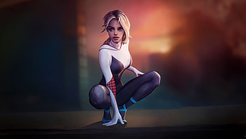 Gwen Stacy Strength, gwen-stacy, superheroes, artwork, art, deviantart HD wallpaper