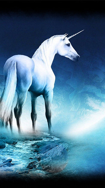 unicorn backgrounds, wire, Nature water , Blue HD phone wallpaper