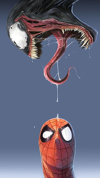 Spider n venom, anime HD phone wallpaper