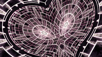 Light, White, Heart, Lines, Glow, Shapes, Purple Abstract HD wallpaper