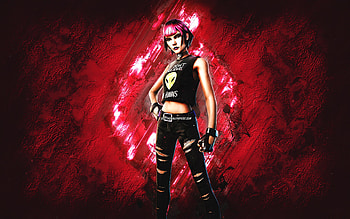 Fortnite Sunny Skin, Fortnite, main characters, red stone background, Sunny, Fortnite skins, Sunny Skin, Sunny Fortnite, Fortnite characters HD wallpaper