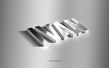 Ivan, silver 3d art, gray background, with names, Ivan name, Ivan greeting card, 3d art, with Ivan name HD wallpaper
