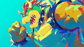 Bowser Artwork, Bowser, video game, character design, cartoon, colorful HD wallpaper