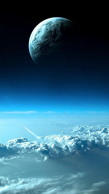 Ultra- - Space - sky, clouds, The rocket, space, the planet - HD phone wallpaper