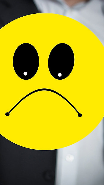 Sad Smile, Sad, Emoji HD phone wallpaper
