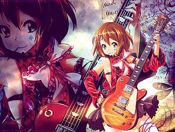 Yui Hirasawa, hirasawa, anime, yui, guitar, girl, k-on HD wallpaper
