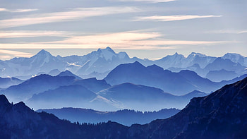 Blue Mountains 3, mountains, blue, nature HD wallpaper