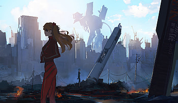 Asuka Langley Soryu Gods In His Heaven , neon-genesis-evangelion, asuka-langley-soryu, anime-girl, anime, deviantart, artist, artwork, digital-art HD wallpaper