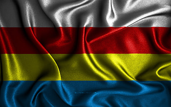 Podlaskie flag, , silk wavy flags, polish voivodeships, Day of Podlaskie, fabric flags, Flag of Podlaskie, 3D art, Podlaskie, Europe, Voivodeships of Poland, Podlaskie 3D flag, Poland HD wallpaper