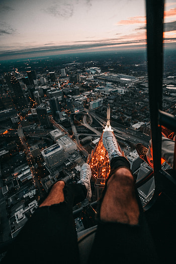 Cities, City, View From Above, Road, Legs HD phone wallpaper