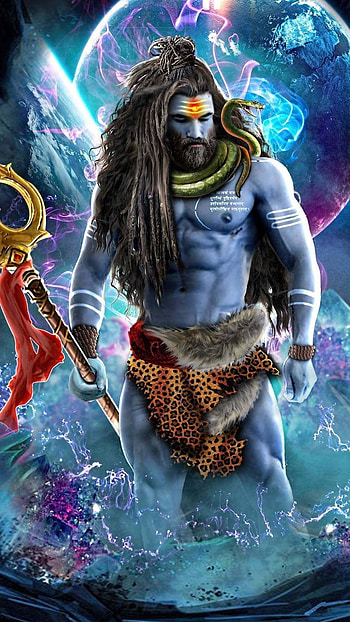 Angry Lord Shiva Collection, Blue Lord Shiva HD phone wallpaper