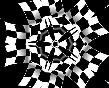 Checkerflag Caleido, white, black, caleido, checker, labrano, misslabrano, abstract, checkerflag, gizzzi HD wallpaper