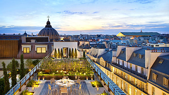 Royal mandarin suite, Paris cafe twilight, Afternoon hotel architecture HD wallpaper