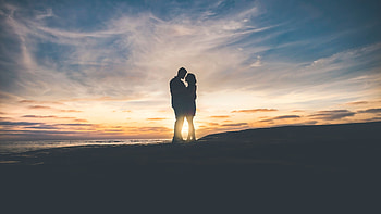 Love couple, Sunset HD wallpaper