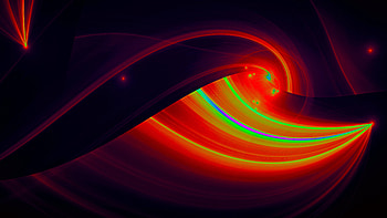 Dark, fractal, wavy glow, bright HD wallpaper