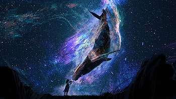 Serenade, dreamy, piano, stars, fish, artist, artwork, digital-art HD wallpaper