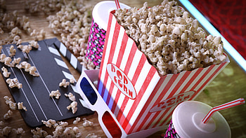 Popcorn in art, Artistic creation, Theatrical inspiration, Popcorn cinema HD wallpaper