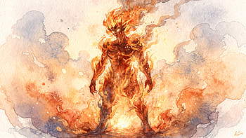 Blazeborn Colossus — Fire Elemental, Fire, Humanoid HD wallpaper