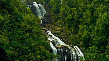 Tallest Waterfall East of the Mississippi - Whitewater Falls, NC, North Carolina, river, cascades, rocks, usa HD wallpaper