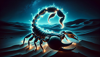 Illuminated Scorpion in Ultra, scorpion, glow, desert, Wildlife, Digital Art HD wallpaper