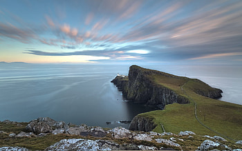 Lighthouse on the coast, Scotland beauty, charm, Coastal serenity HD wallpaper