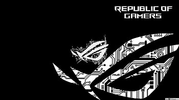 Asus ROG [Republic Of Gamers] ROG Hi Tech White LOGO HD wallpaper