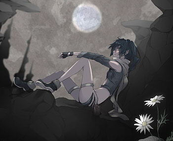 Anime, Vocaloid, Hatsune Miku, Moon HD wallpaper