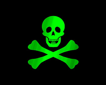 Green Skull, black, green, skull, labrano, gizzzi HD wallpaper